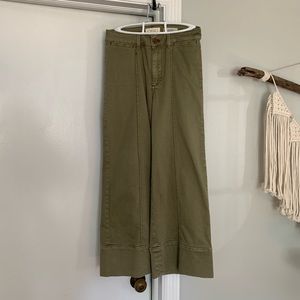 Anthropologie wide leg chino